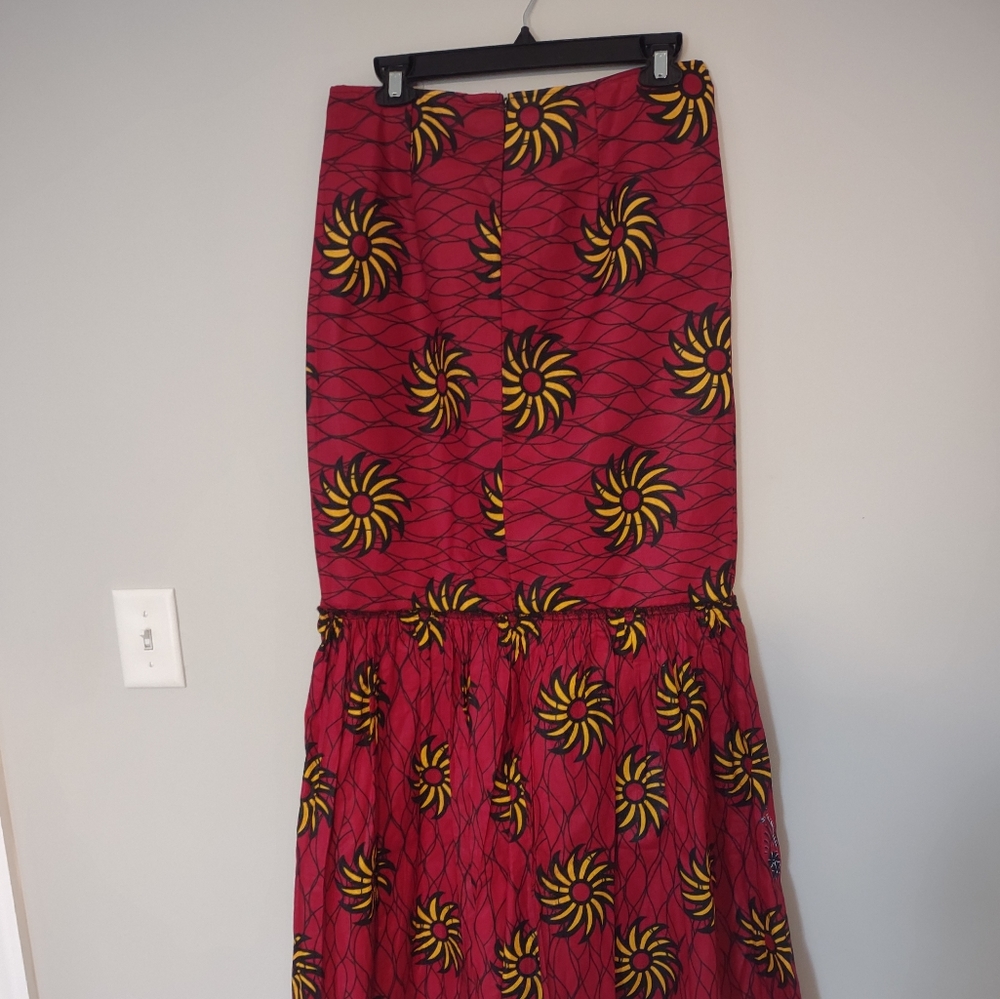 African print long skirt